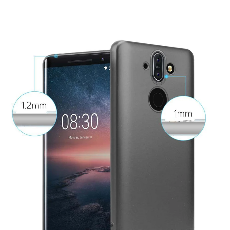 Cadorabo Hülle kompatibel mit Nokia 8 Sirocco Schutzhülle aus flexiblem TPU Silikon
