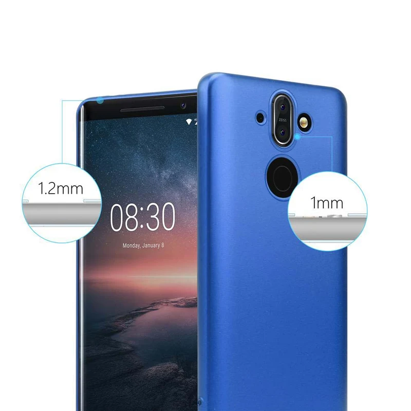 Cadorabo Hülle kompatibel mit Nokia 8 Sirocco Schutzhülle aus flexiblem TPU Silikon