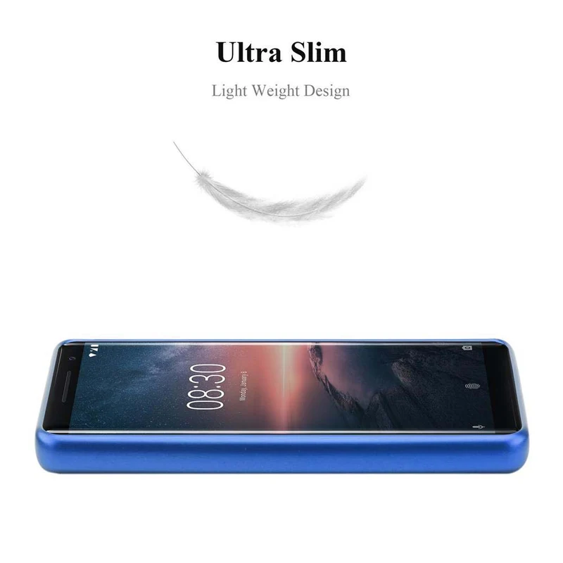 Cadorabo Hülle kompatibel mit Nokia 8 Sirocco Schutzhülle aus flexiblem TPU Silikon