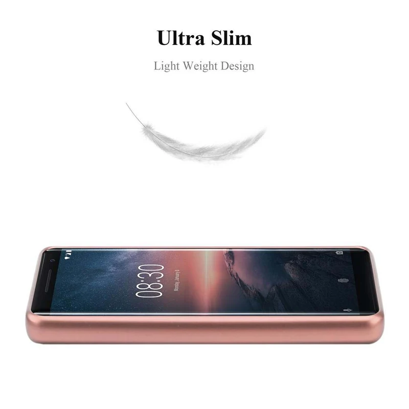 Cadorabo Hülle kompatibel mit Nokia 8 Sirocco Schutzhülle aus flexiblem TPU Silikon