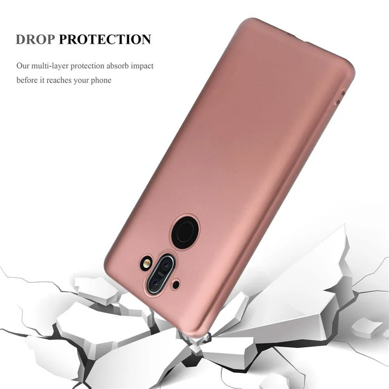 Cadorabo Hülle kompatibel mit Nokia 8 Sirocco Schutzhülle aus flexiblem TPU Silikon
