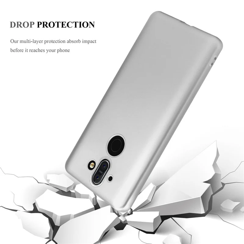 Cadorabo Hülle kompatibel mit Nokia 8 Sirocco Schutzhülle aus flexiblem TPU Silikon