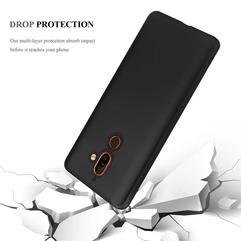 Cadorabo Hülle kompatibel mit Nokia 7 PLUS Schutzhülle aus flexiblem TPU Silikon