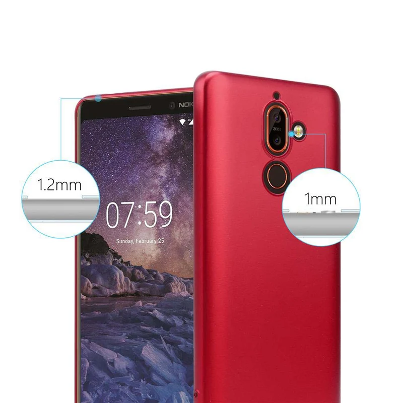 Cadorabo Hülle kompatibel mit Nokia 7 PLUS Schutzhülle aus flexiblem TPU Silikon