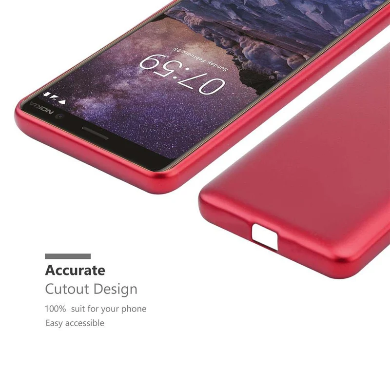 Cadorabo Hülle kompatibel mit Nokia 7 PLUS Schutzhülle aus flexiblem TPU Silikon