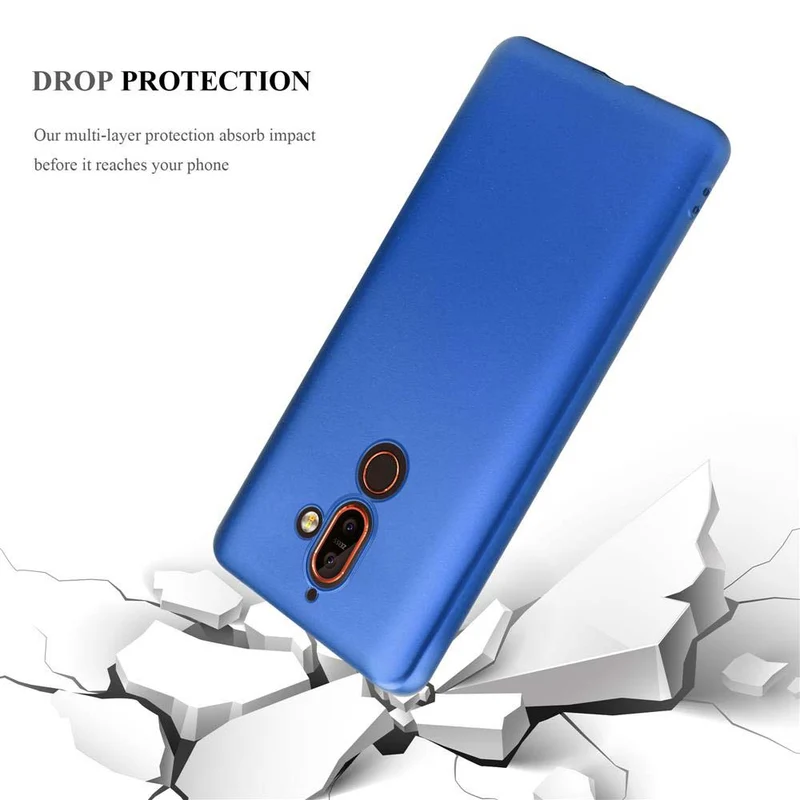 Cadorabo Hülle kompatibel mit Nokia 7 PLUS Schutzhülle aus flexiblem TPU Silikon