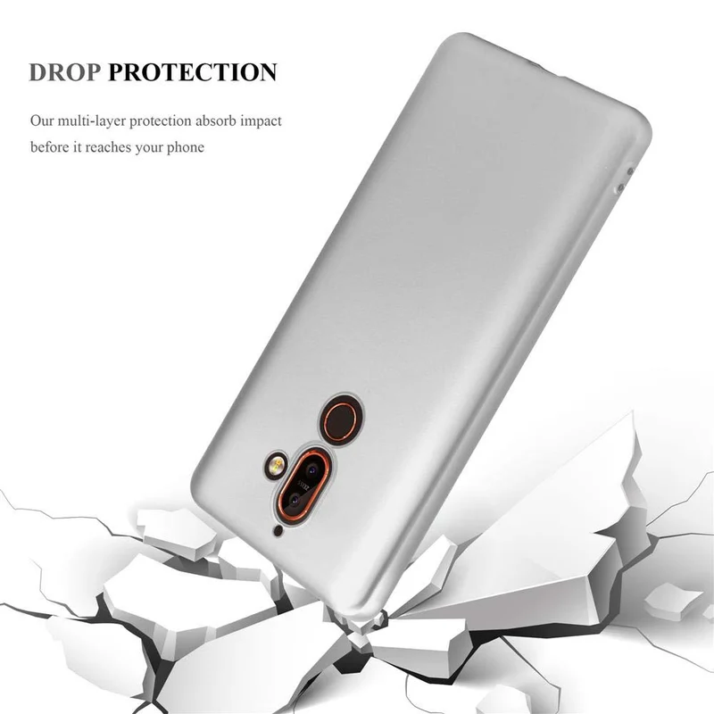 Cadorabo Hülle kompatibel mit Nokia 7 PLUS Schutzhülle aus flexiblem TPU Silikon