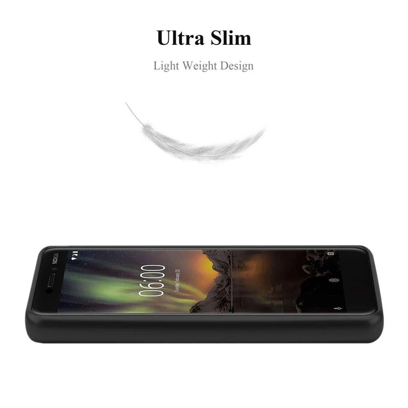 Cadorabo Hülle kompatibel mit Nokia 6,1 Schutzhülle aus flexiblem TPU Silikon