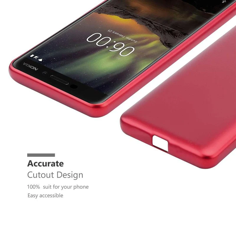 Cadorabo Hülle kompatibel mit Nokia 6,1 Schutzhülle aus flexiblem TPU Silikon