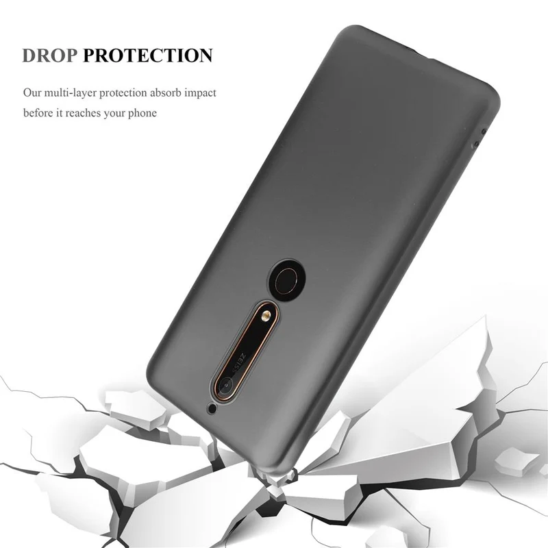 Cadorabo Hülle kompatibel mit Nokia 6,1 Schutzhülle aus flexiblem TPU Silikon