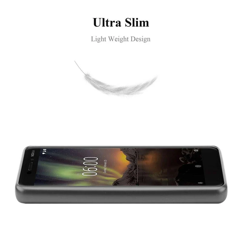 Cadorabo Hülle kompatibel mit Nokia 6,1 Schutzhülle aus flexiblem TPU Silikon