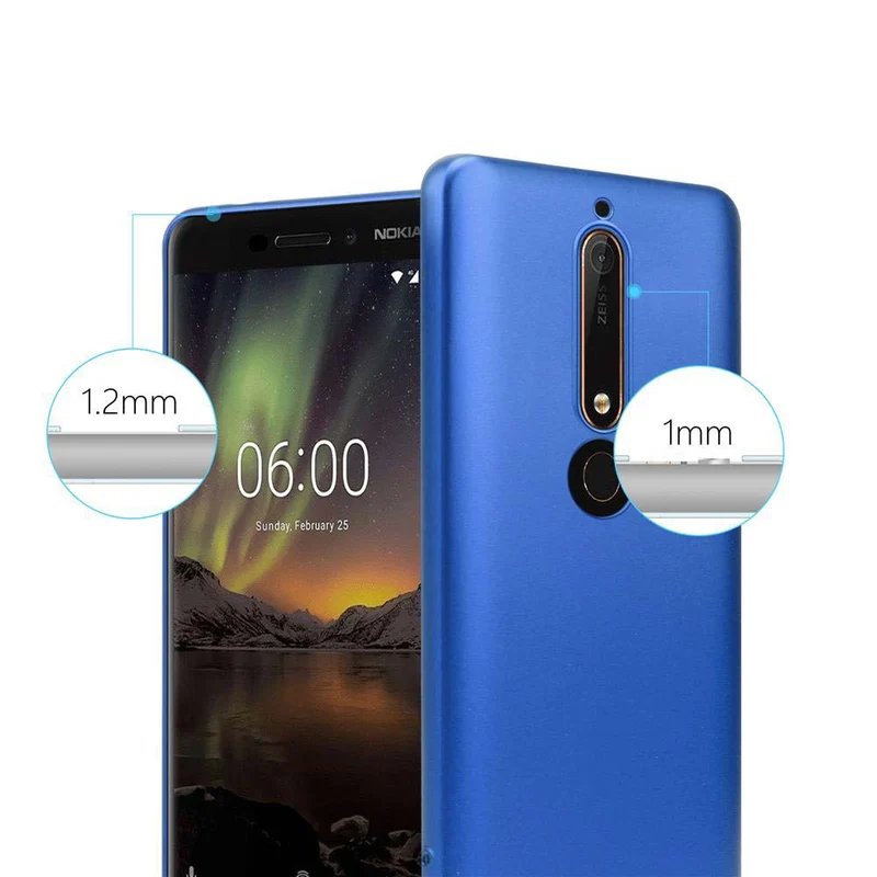 Cadorabo Hülle kompatibel mit Nokia 6,1 Schutzhülle aus flexiblem TPU Silikon
