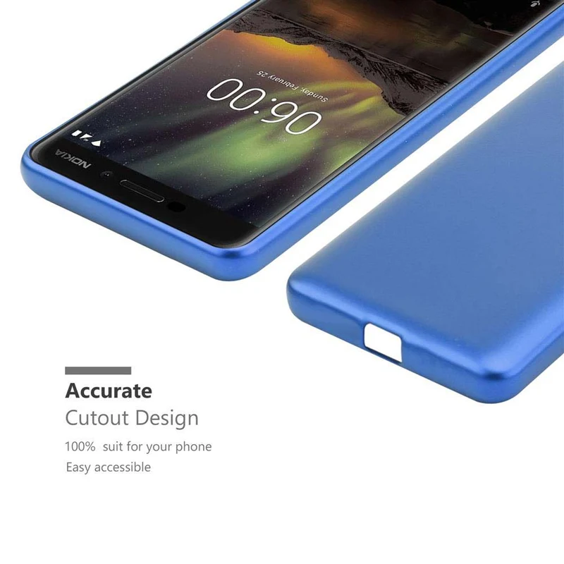 Cadorabo Hülle kompatibel mit Nokia 6,1 Schutzhülle aus flexiblem TPU Silikon