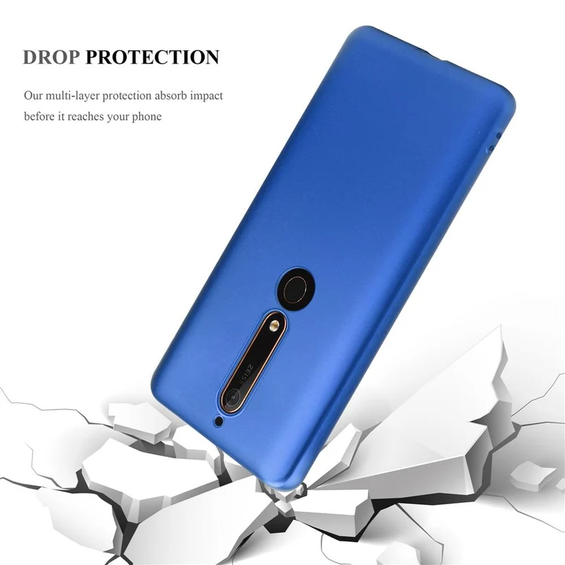Cadorabo Hülle kompatibel mit Nokia 6,1 Schutzhülle aus flexiblem TPU Silikon