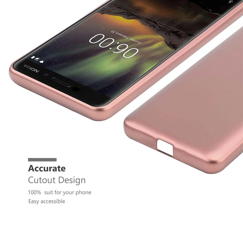 Cadorabo Hülle kompatibel mit Nokia 6,1 Schutzhülle aus flexiblem TPU Silikon