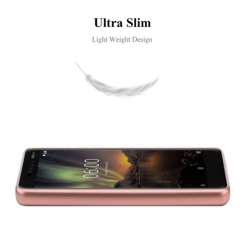 Cadorabo Hülle kompatibel mit Nokia 6,1 Schutzhülle aus flexiblem TPU Silikon