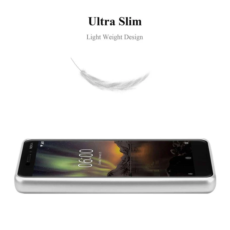 Cadorabo Hülle kompatibel mit Nokia 6,1 Schutzhülle aus flexiblem TPU Silikon