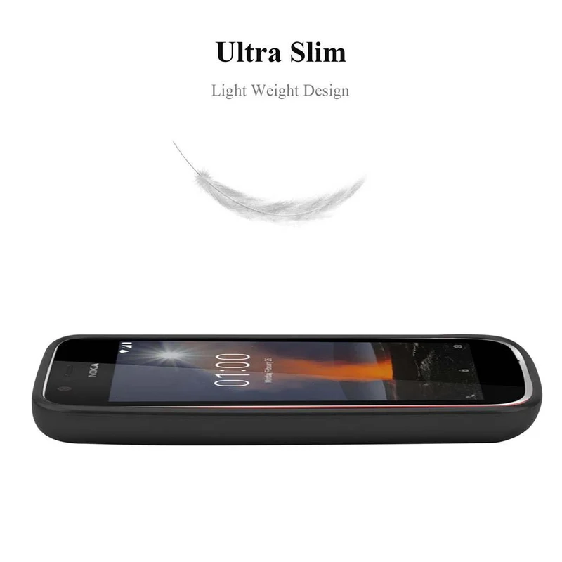 Cadorabo Hülle kompatibel mit Nokia 1 2018 Schutzhülle aus flexiblem TPU Silikon