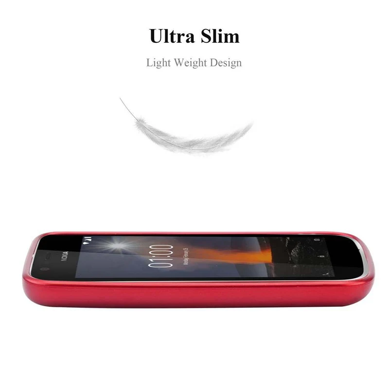 Cadorabo Hülle kompatibel mit Nokia 1 2018 Schutzhülle aus flexiblem TPU Silikon