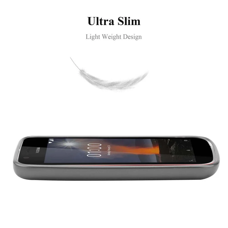 Cadorabo Hülle kompatibel mit Nokia 1 2018 Schutzhülle aus flexiblem TPU Silikon