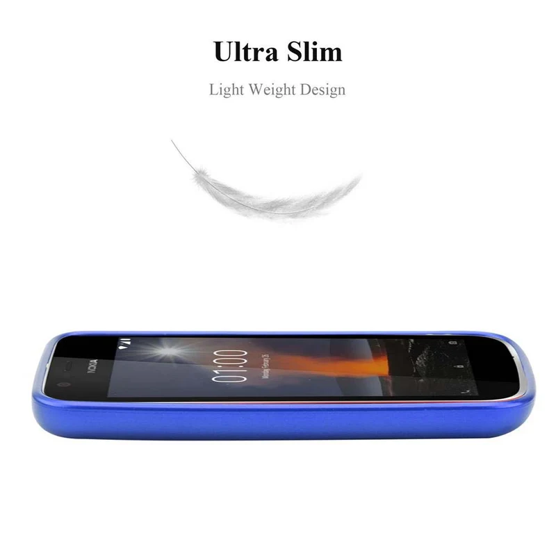 Cadorabo Hülle kompatibel mit Nokia 1 2018 Schutzhülle aus flexiblem TPU Silikon