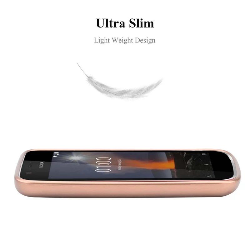 Cadorabo Hülle kompatibel mit Nokia 1 2018 Schutzhülle aus flexiblem TPU Silikon
