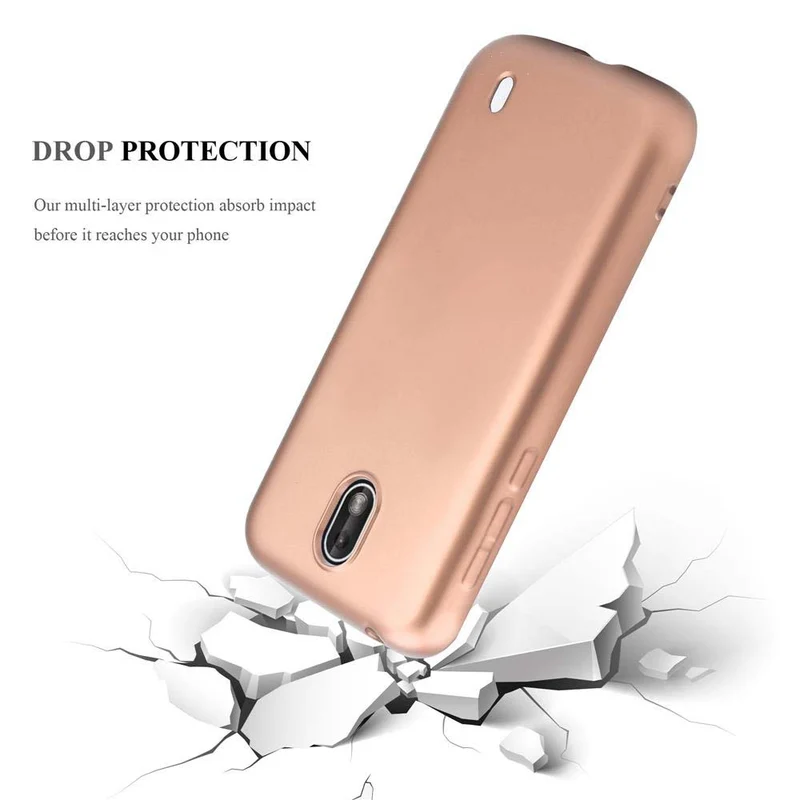 Cadorabo Hülle kompatibel mit Nokia 1 2018 Schutzhülle aus flexiblem TPU Silikon