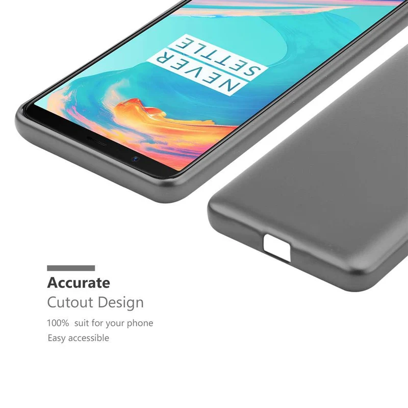 Cadorabo Hülle kompatibel mit OnePlus 5T Schutzhülle aus flexiblem TPU Silikon
