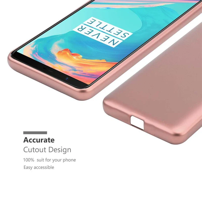 Cadorabo Hülle kompatibel mit OnePlus 5T Schutzhülle aus flexiblem TPU Silikon