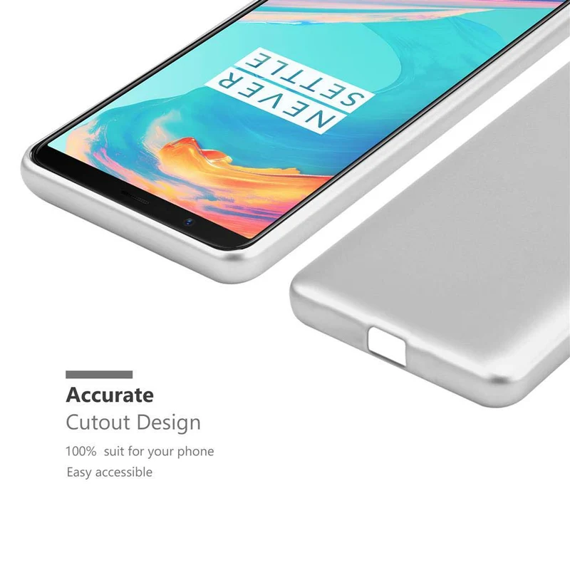 Cadorabo Hülle kompatibel mit OnePlus 5T Schutzhülle aus flexiblem TPU Silikon