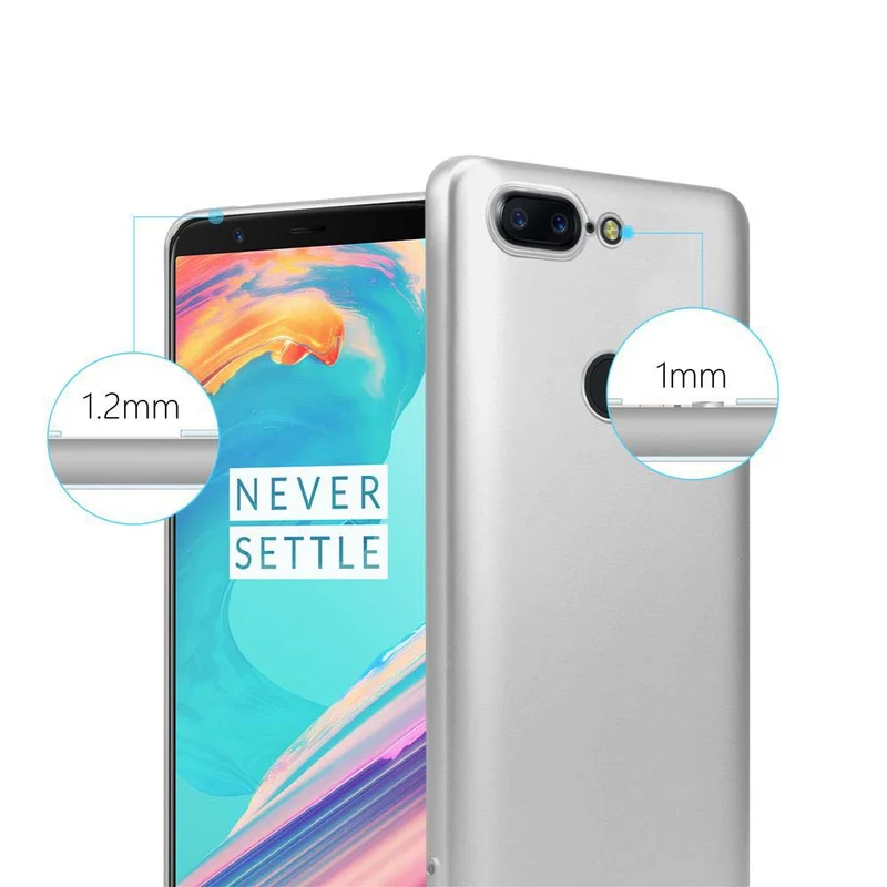 Cadorabo Hülle kompatibel mit OnePlus 5T Schutzhülle aus flexiblem TPU Silikon
