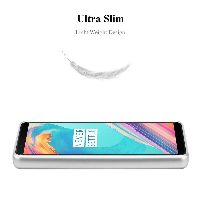 Cadorabo Hülle kompatibel mit OnePlus 5T Schutzhülle aus flexiblem TPU Silikon