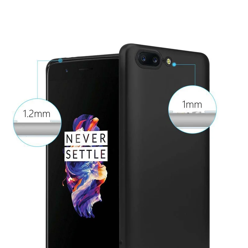 Cadorabo Hülle kompatibel mit OnePlus 5 Schutzhülle aus flexiblem TPU Silikon