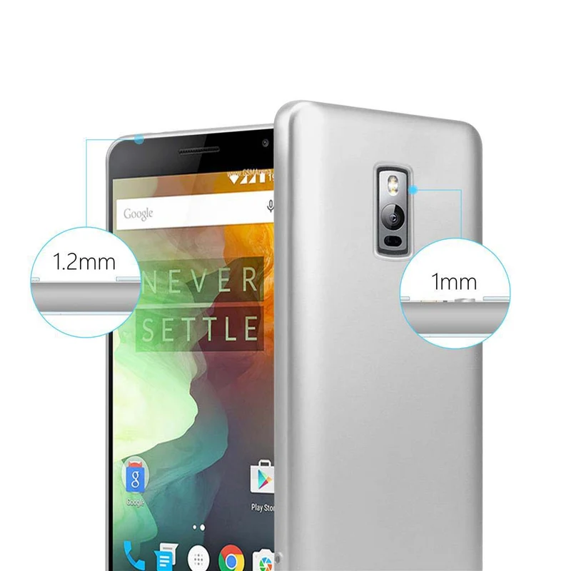 Cadorabo Hülle kompatibel mit OnePlus 2 Schutzhülle aus flexiblem TPU Silikon