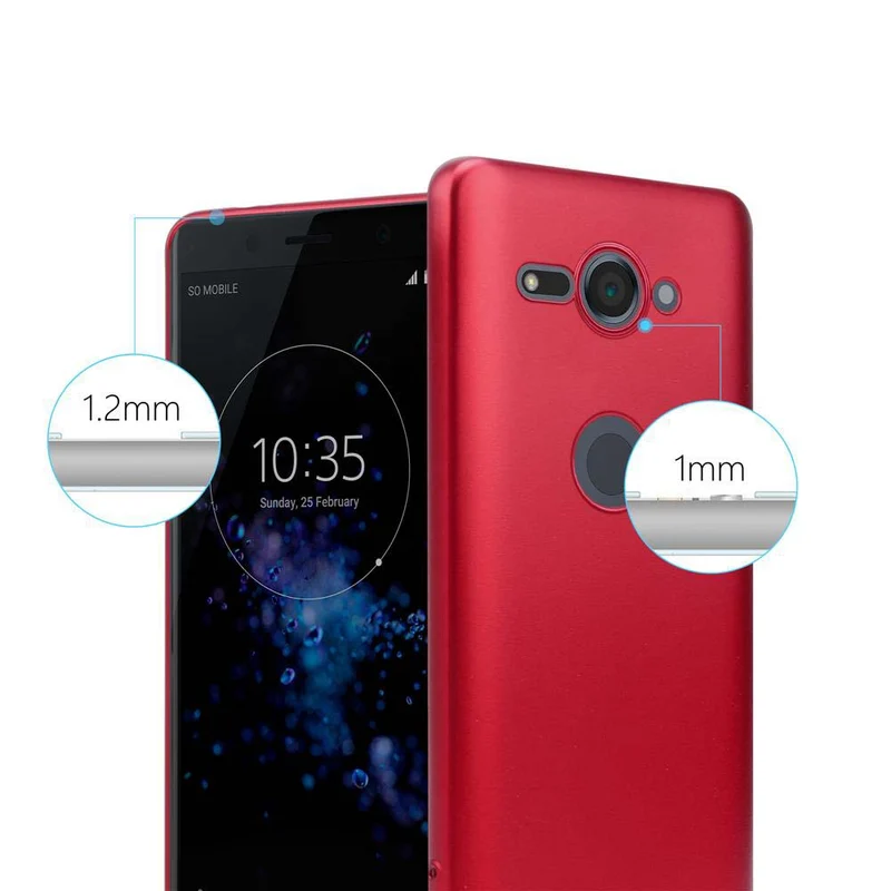 Cadorabo Hülle kompatibel mit Sony Xperia XZ2 COMPACT Schutzhülle aus flexiblem TPU Silikon