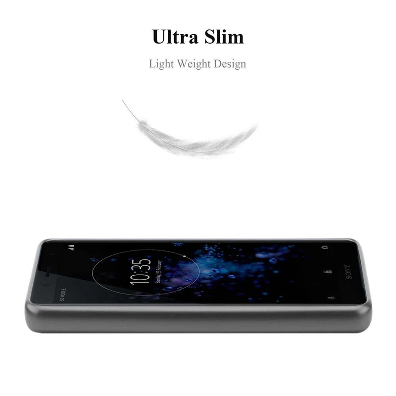 Cadorabo Hülle kompatibel mit Sony Xperia XZ2 COMPACT Schutzhülle aus flexiblem TPU Silikon