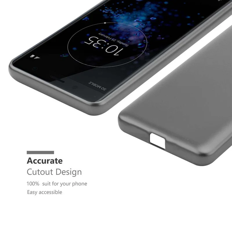 Cadorabo Hülle kompatibel mit Sony Xperia XZ2 COMPACT Schutzhülle aus flexiblem TPU Silikon