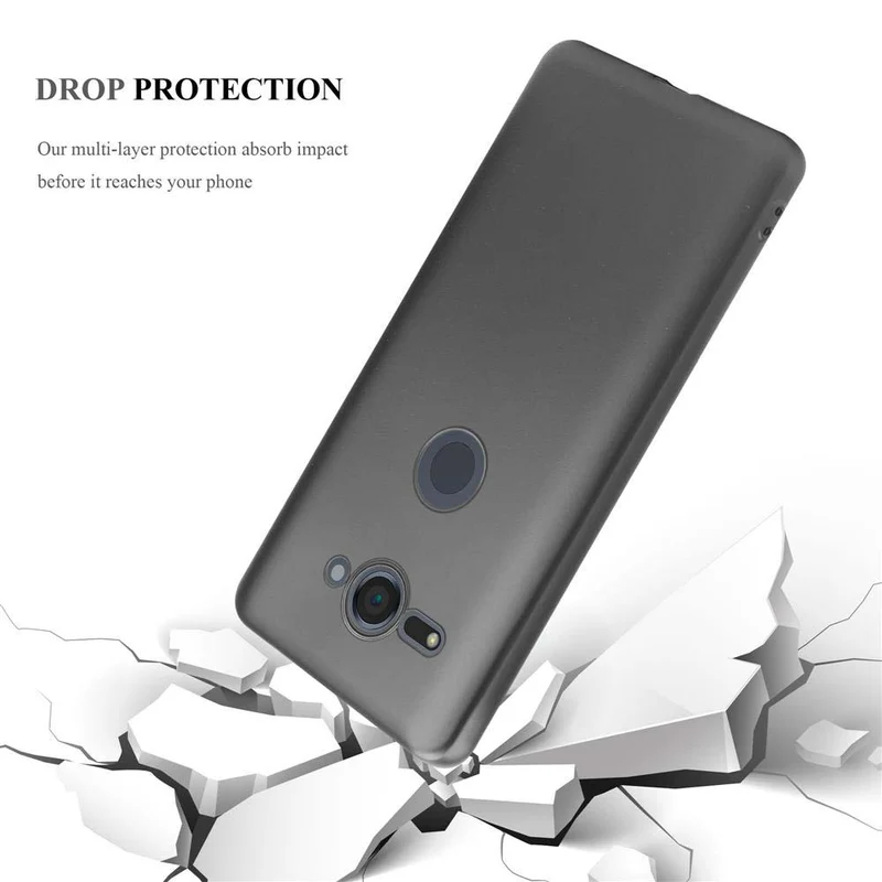 Cadorabo Hülle kompatibel mit Sony Xperia XZ2 COMPACT Schutzhülle aus flexiblem TPU Silikon