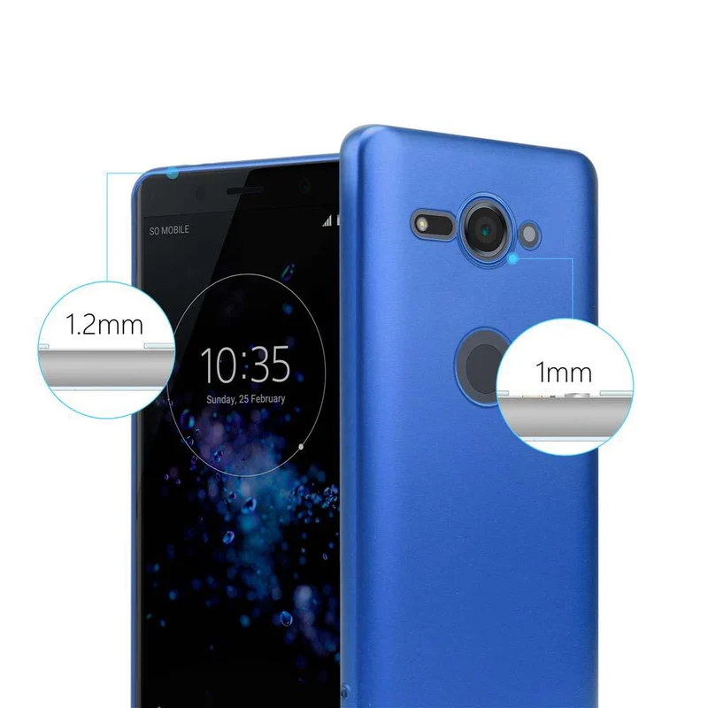 Cadorabo Hülle kompatibel mit Sony Xperia XZ2 COMPACT Schutzhülle aus flexiblem TPU Silikon
