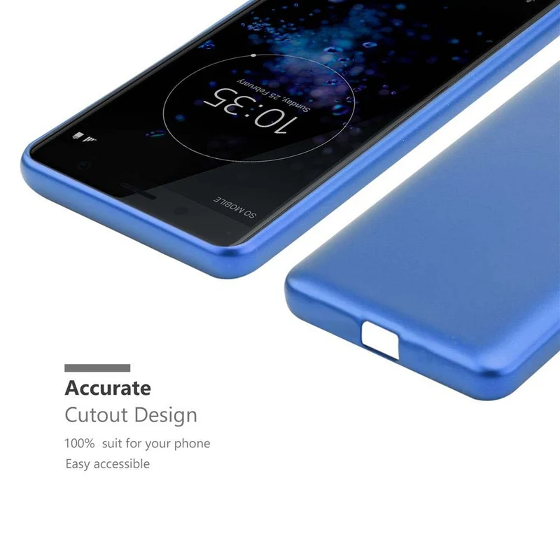Cadorabo Hülle kompatibel mit Sony Xperia XZ2 COMPACT Schutzhülle aus flexiblem TPU Silikon