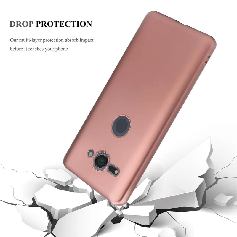 Cadorabo Hülle kompatibel mit Sony Xperia XZ2 COMPACT Schutzhülle aus flexiblem TPU Silikon