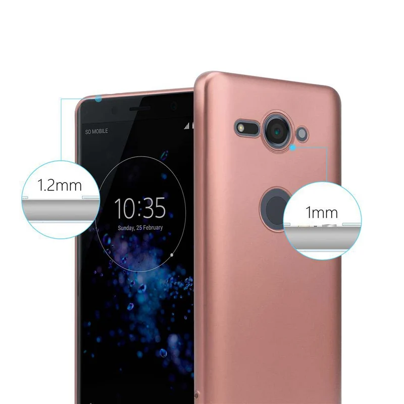 Cadorabo Hülle kompatibel mit Sony Xperia XZ2 COMPACT Schutzhülle aus flexiblem TPU Silikon