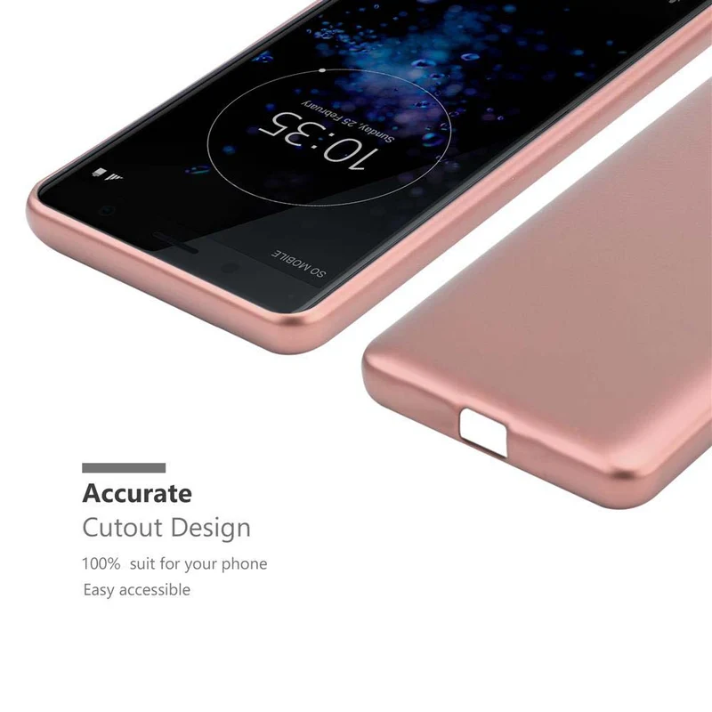 Cadorabo Hülle kompatibel mit Sony Xperia XZ2 COMPACT Schutzhülle aus flexiblem TPU Silikon