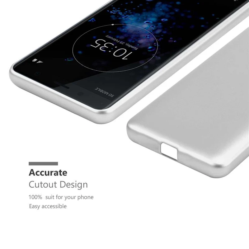 Cadorabo Hülle kompatibel mit Sony Xperia XZ2 COMPACT Schutzhülle aus flexiblem TPU Silikon