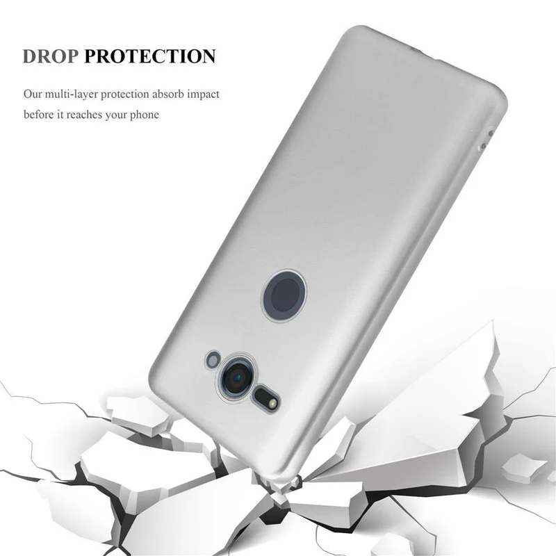 Cadorabo Hülle kompatibel mit Sony Xperia XZ2 COMPACT Schutzhülle aus flexiblem TPU Silikon