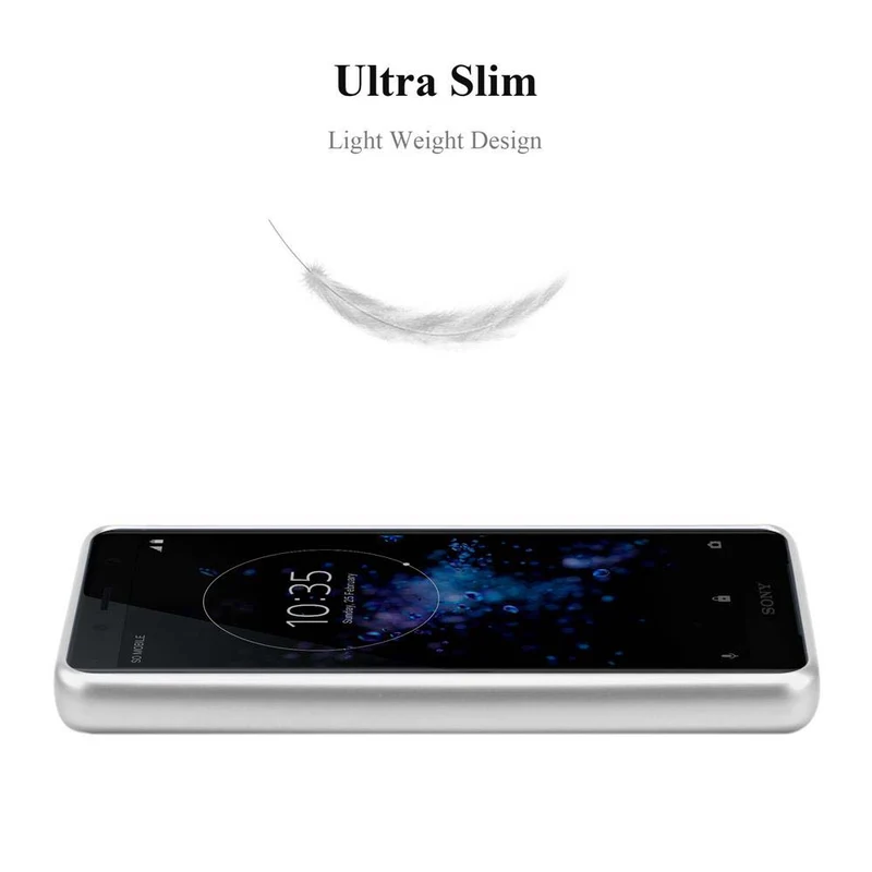 Cadorabo Hülle kompatibel mit Sony Xperia XZ2 COMPACT Schutzhülle aus flexiblem TPU Silikon