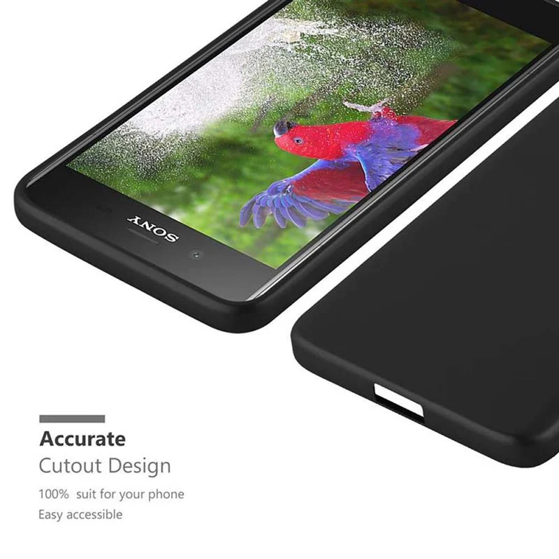 Cadorabo Hülle kompatibel mit Sony Xperia XZ1 Schutzhülle aus flexiblem TPU Silikon