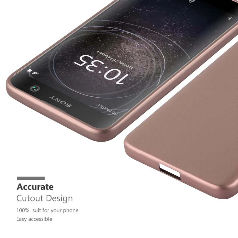 Cadorabo Hülle kompatibel mit Sony Xperia XA2 Schutzhülle aus flexiblem TPU Silikon