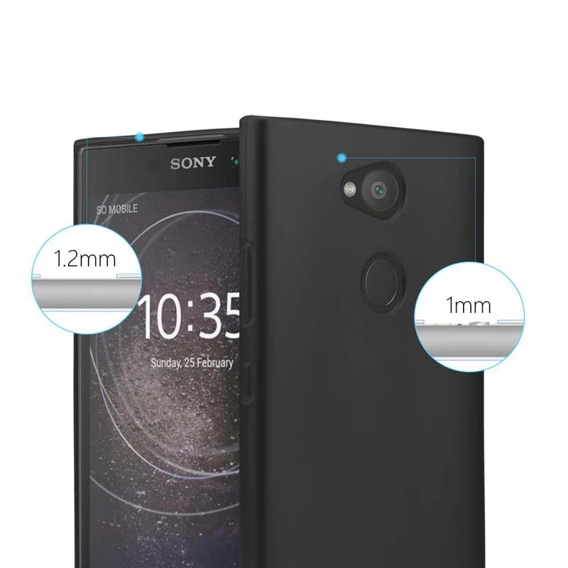 Cadorabo Hülle kompatibel mit Sony Xperia L2 Schutzhülle aus flexiblem TPU Silikon
