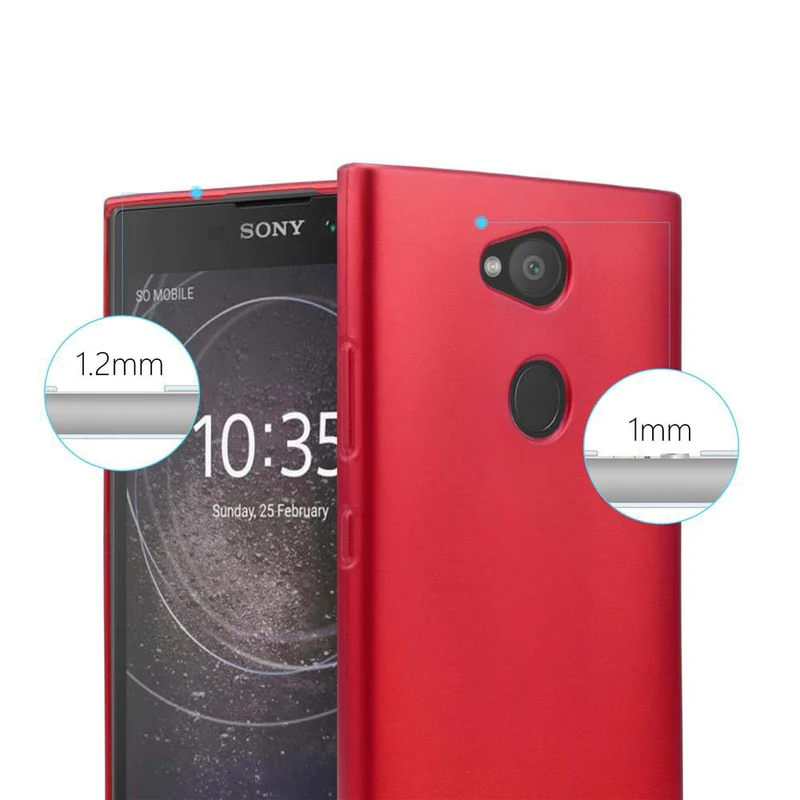 Cadorabo Hülle kompatibel mit Sony Xperia L2 Schutzhülle aus flexiblem TPU Silikon